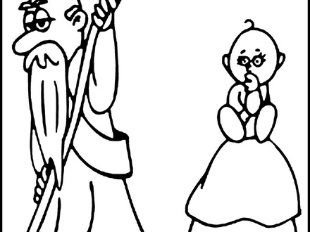 440x330 Old Man Coloring Pages, Sketch Of Crying Old Man Coloring Pages
