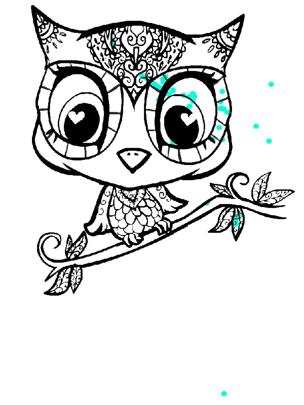 600x800 Coloring Pages Year Olds Owl Cartoon Character Coloring Page