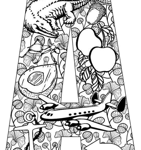 564x600 Coloring Pages A Letter A Coloring Pages Printable Image Colouring
