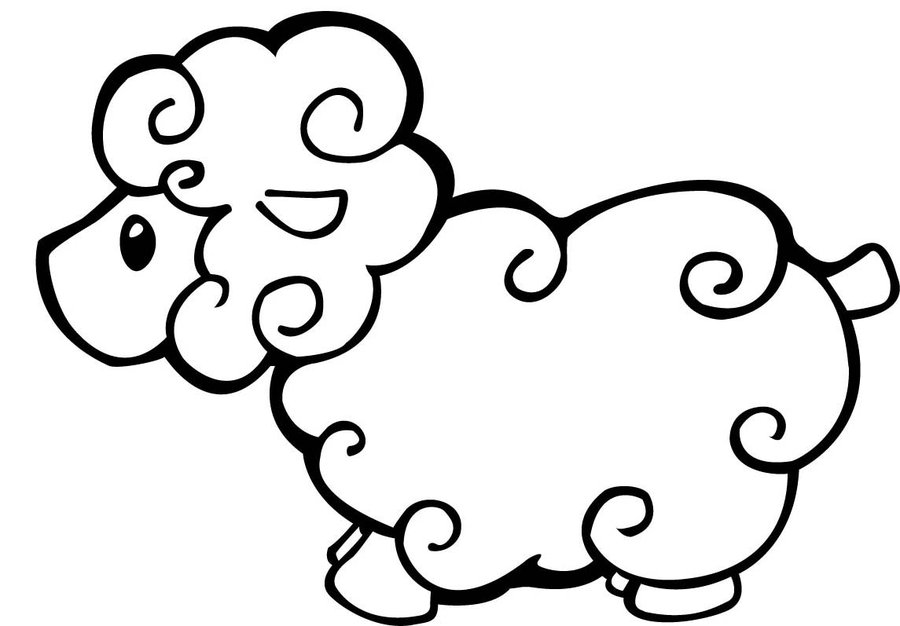 900x626 Free Printable Sheep Coloring Pages For Kids