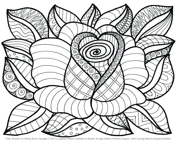 596x480 Printable Spring Flower Coloring Pages Free Coloring Abstract