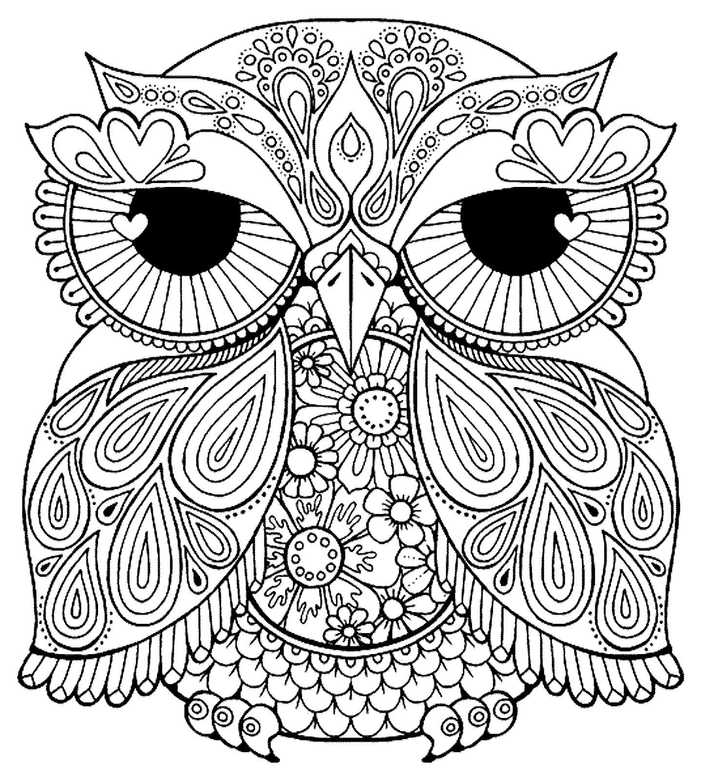 1437x1600 Adult Coloring Pages Birds Printable Free