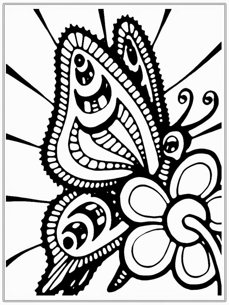 768x1024 Coloring Pages Of Butterflies For Adults