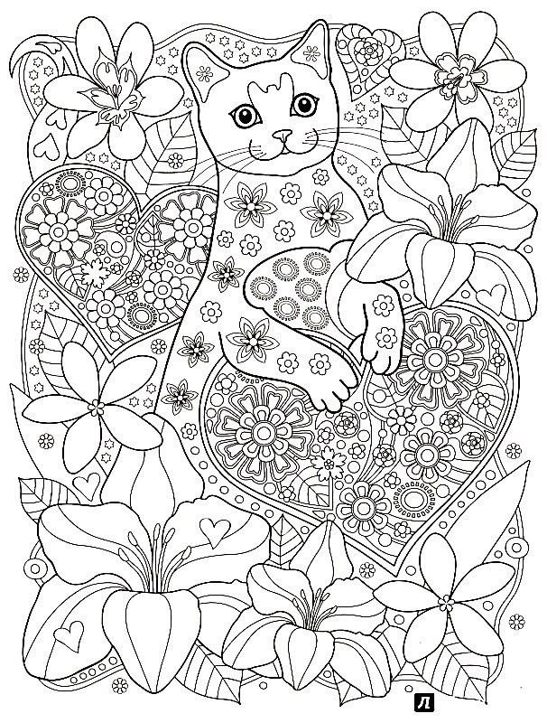 606x800 Coloring Pages Cats Beautiful Best Adult Coloring Dog And Cat