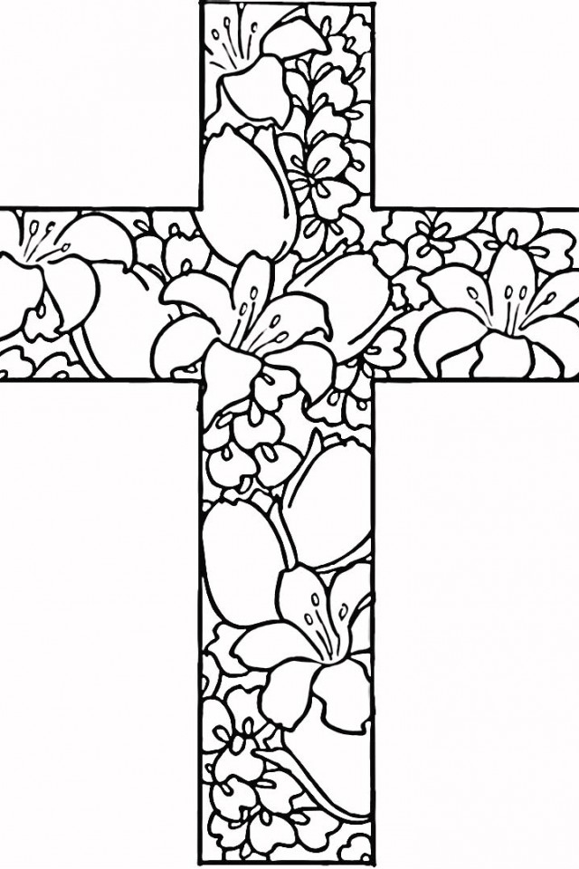 640x960 Coloring Pages Cross Printable Crosses Coloring Pages Get Coloring