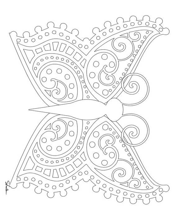 570x713 Unique Spring Easter Holiday Adult Coloring Pages Designs