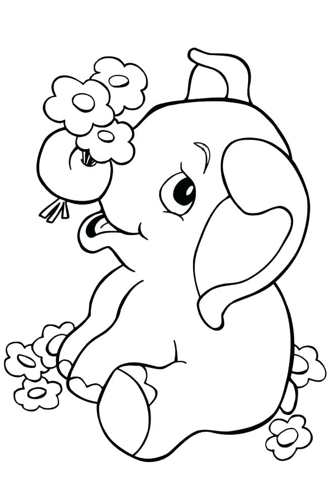 663x995 Elephant Coloring Pages Cute Elephant Coloring Pages Plus Cute