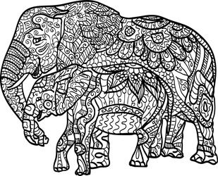 309x250 Elephants Coloring Pages For Adults