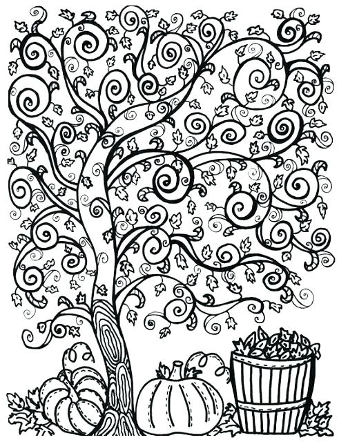 491x640 Autumn Coloring Pages For Adults