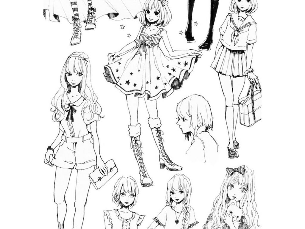 1024x768 Fashion Coloring Pages For Adults In Humorous Page Barbie