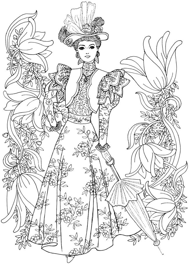 650x909 Best Adult Colouring Fashion Images On Coloring
