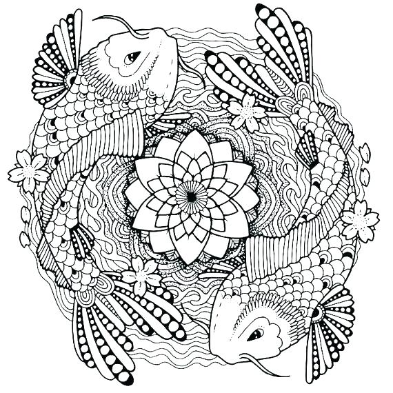 570x570 Fish Coloring Pages For Adults Fish Coloring Page Fish Coloring