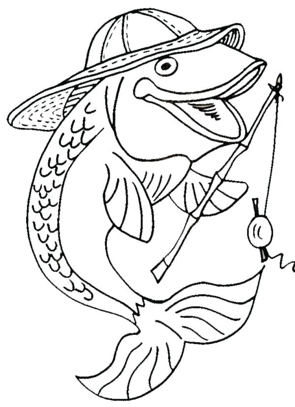 600x828 Fishing Coloring Pages Printable