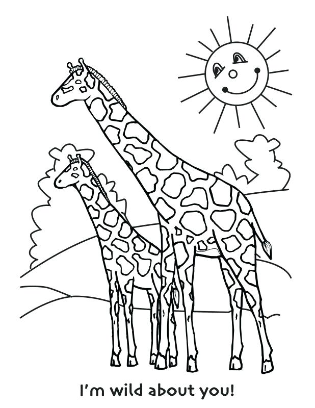 618x800 Giraffes Coloring Pages Cute Little Giraffe Coloring Page Giraffe