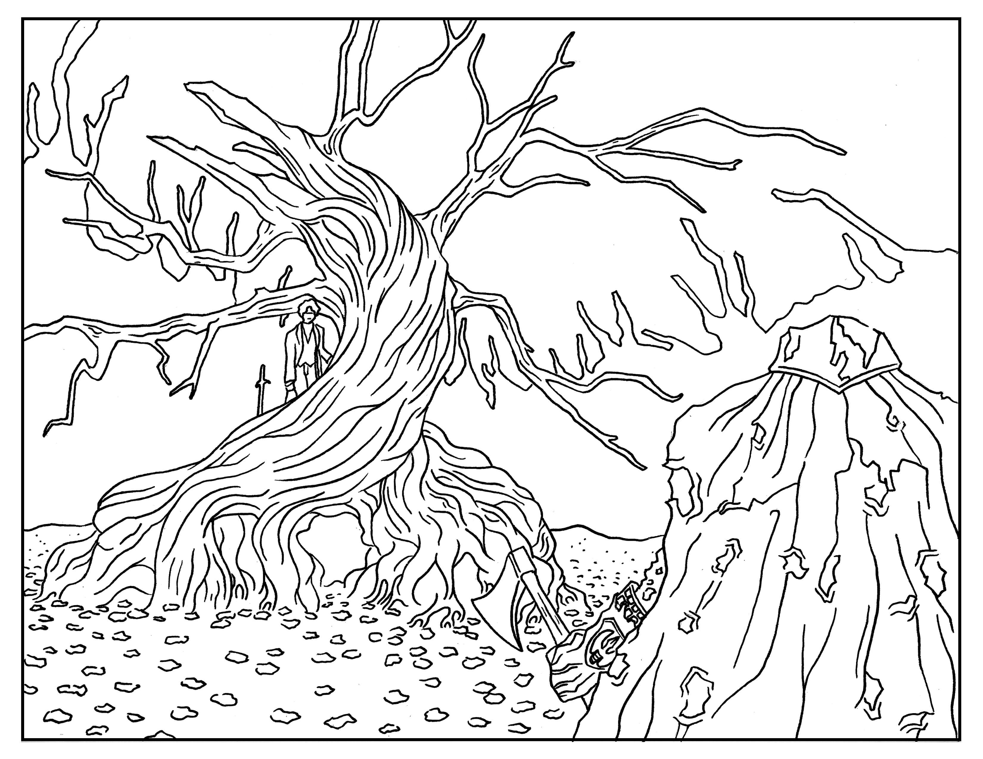 3300x2550 Free Printable Halloween Coloring Pages For Adults