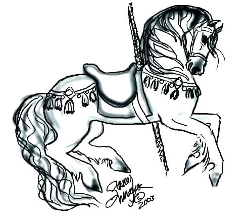 491x432 Carousel Horse Coloring Pages To Print