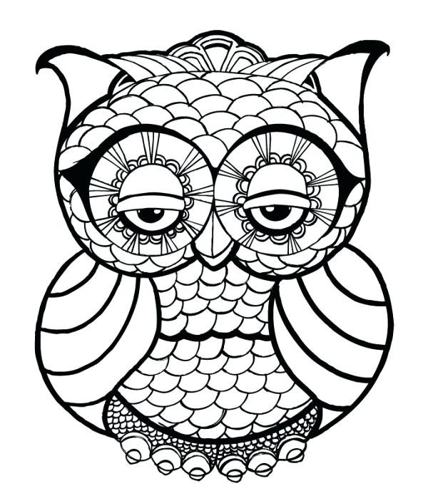 600x699 Coloring Pages Adults Owl Mandala Coloring Page Coloring Pages