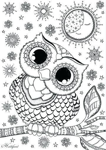 360x509 Owl Coloring Pages For Adults Owl Coloring Pages Amusing