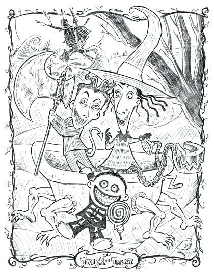 420x543 Christmas Coloring Pages For Adults Pdf Plus Nightmare Before
