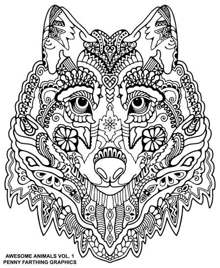 449x546 Wolf Coloring Page Coloring Pages Wolf, Quilling