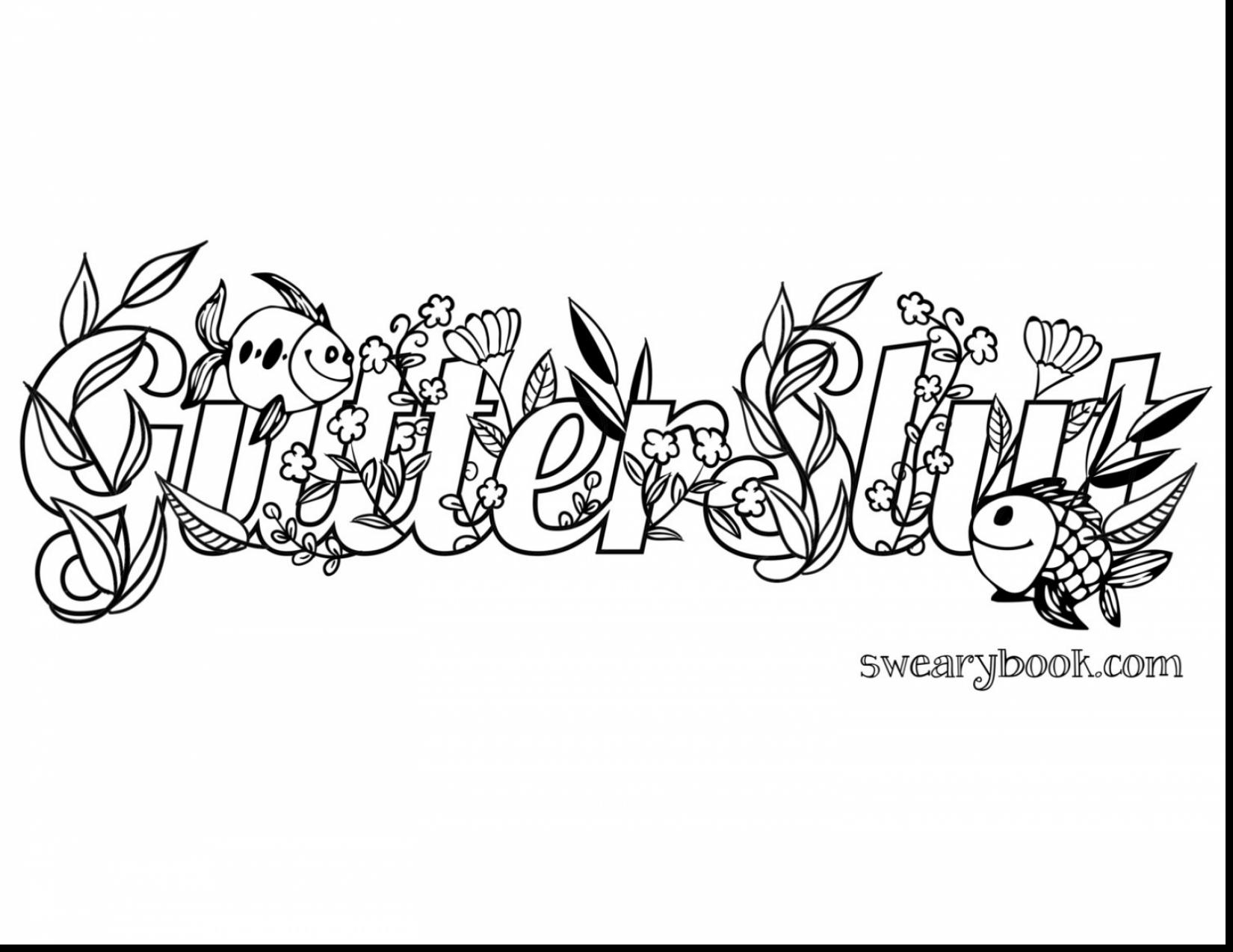 1650x1274 New Brilliant Adult Swear Words Coloring Book Pages With Word