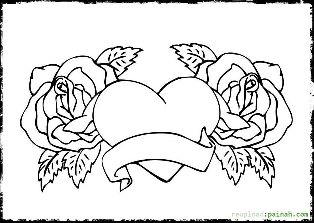 1024x728 Advanced Heart Coloring Pages Printable