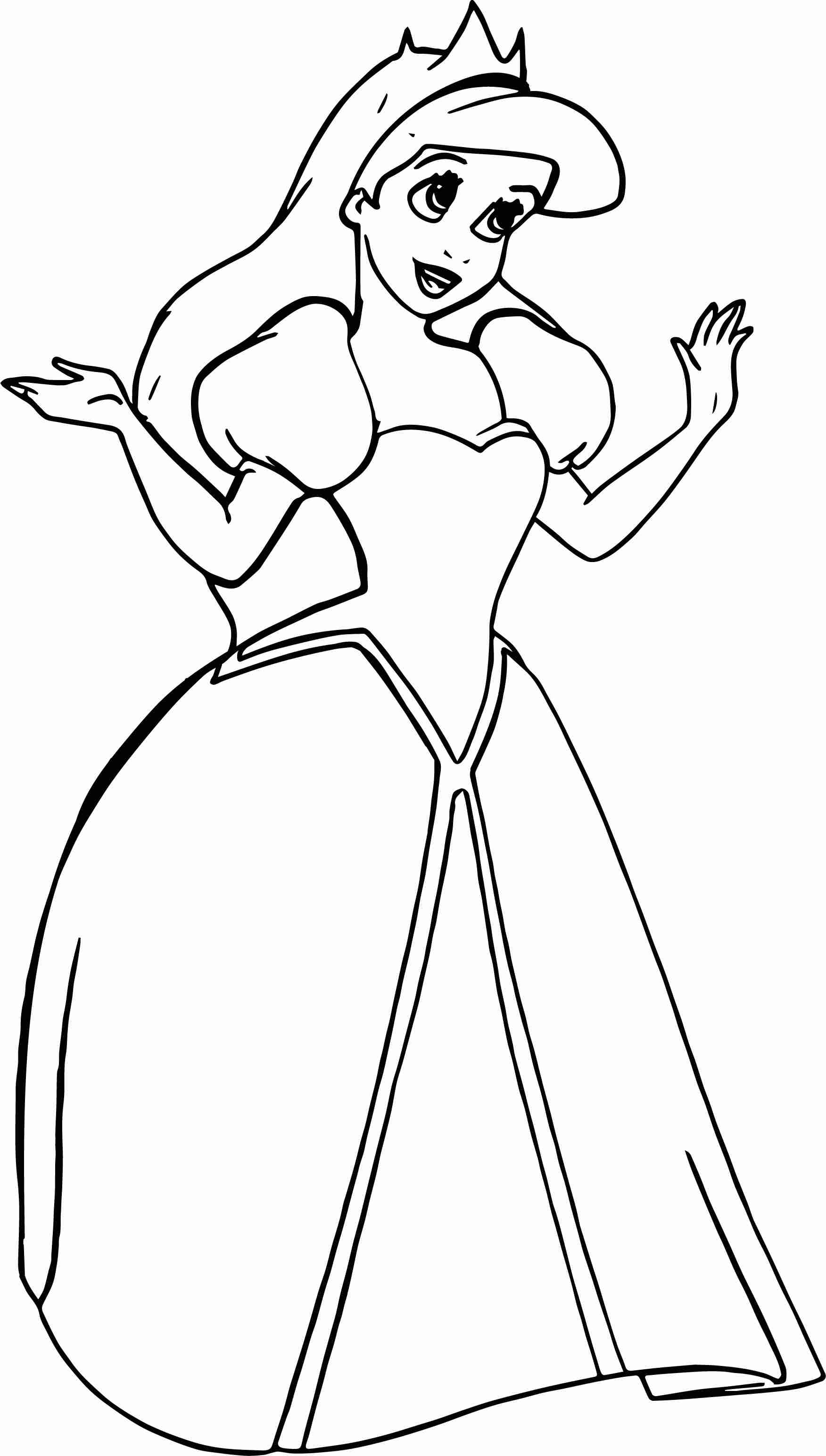 1752x3088 Little Mermaid Coloring Pages Ariel Friends Coloringstar Within
