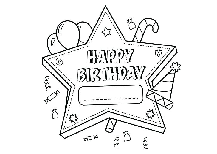 728x519 Birthday Color Pages Happy Birthday Colouring Pages For Dad Happy