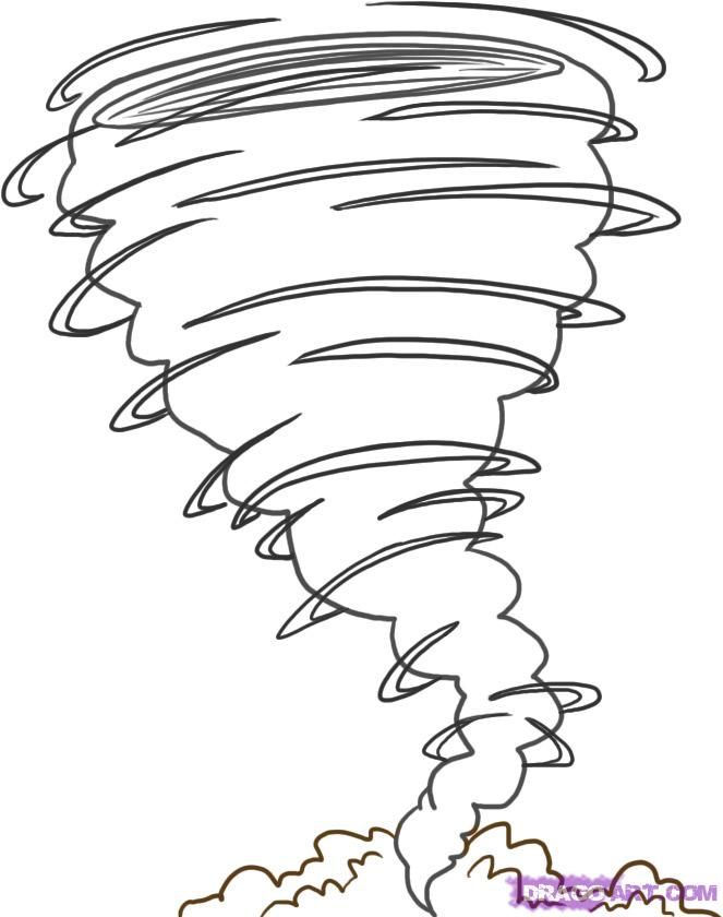 663x840 Tornado Coloring Pages How To Draw A Tornado Step Readers