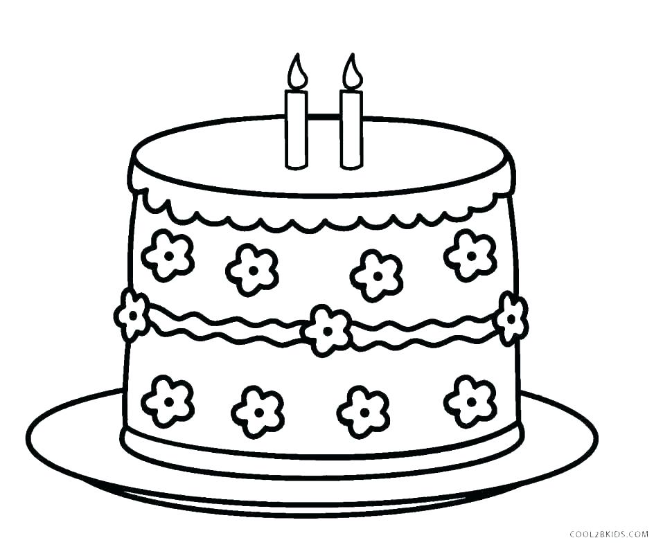 970x803 Coloring Pages Birthday Cake