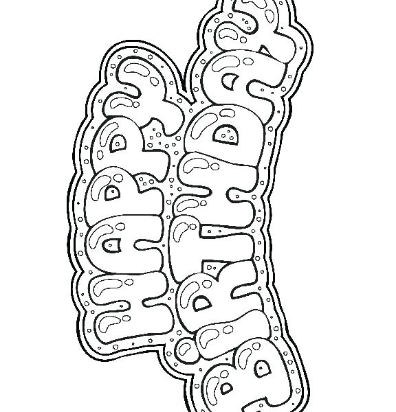 576x600 Happy Birthday Coloring Page Icontent