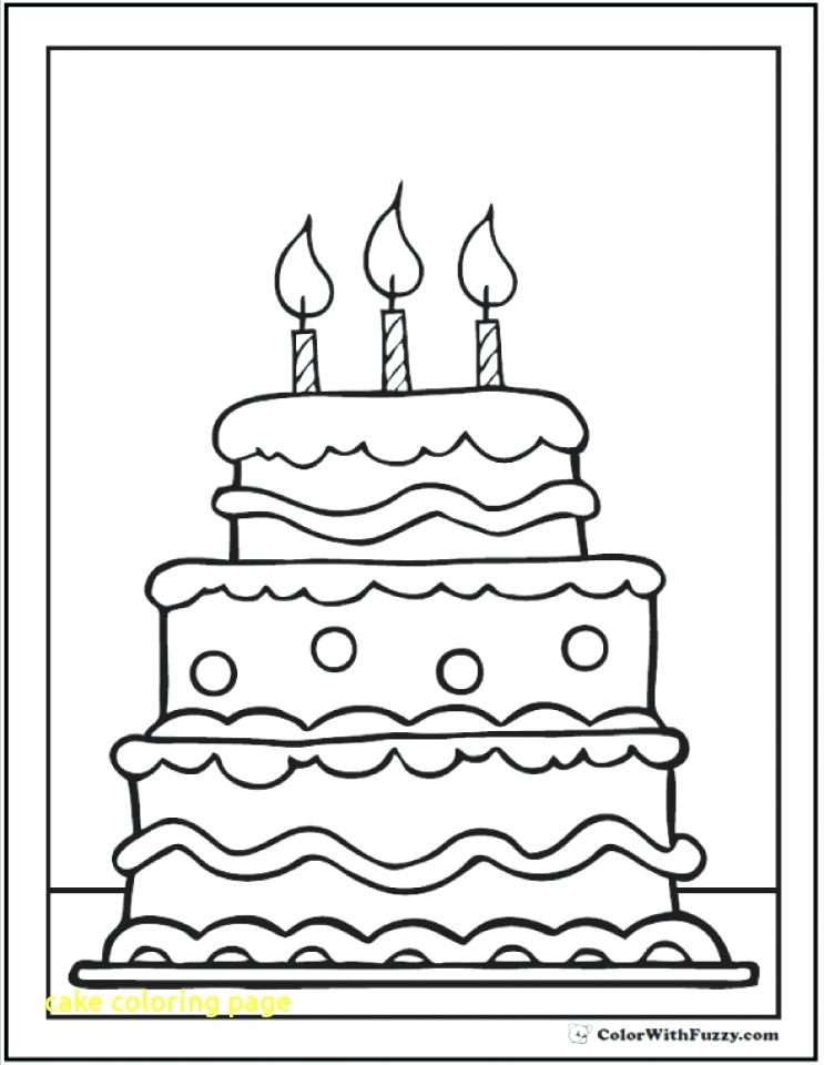 743x960 Birthday Cake Coloring Pages Printable