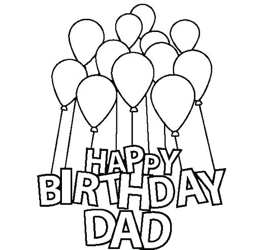 518x492 Birthday Card Coloring Page Happy Birthday Card Free Printable