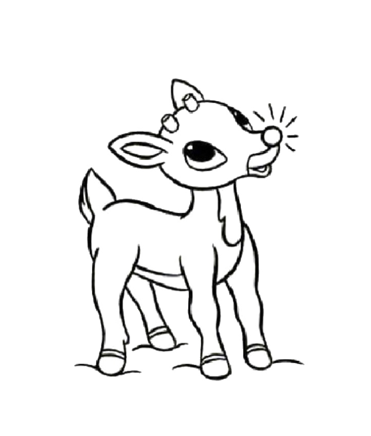 722x850 Christmas Reindeer Coloring Pages For Kids