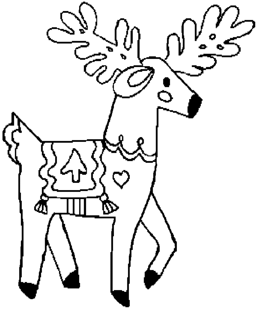 870x1059 New Reindeer Coloring Pages Gallery Printable Coloring Sheet