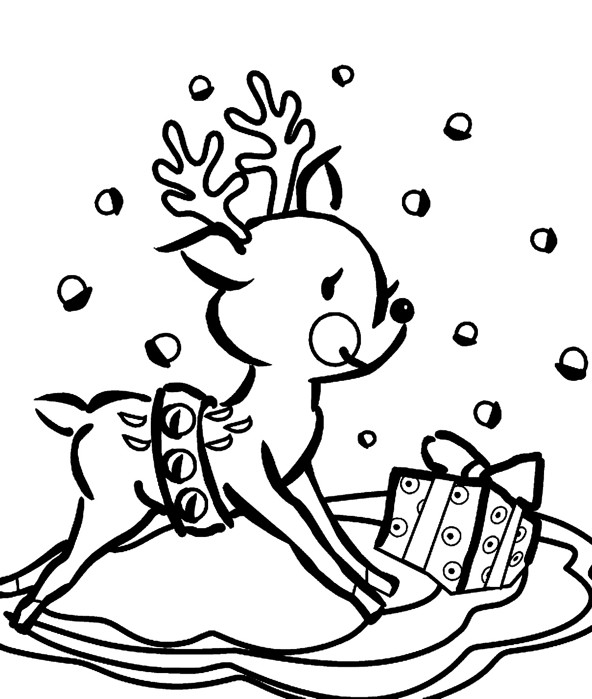 1209x1428 Reindeer Coloring Pages