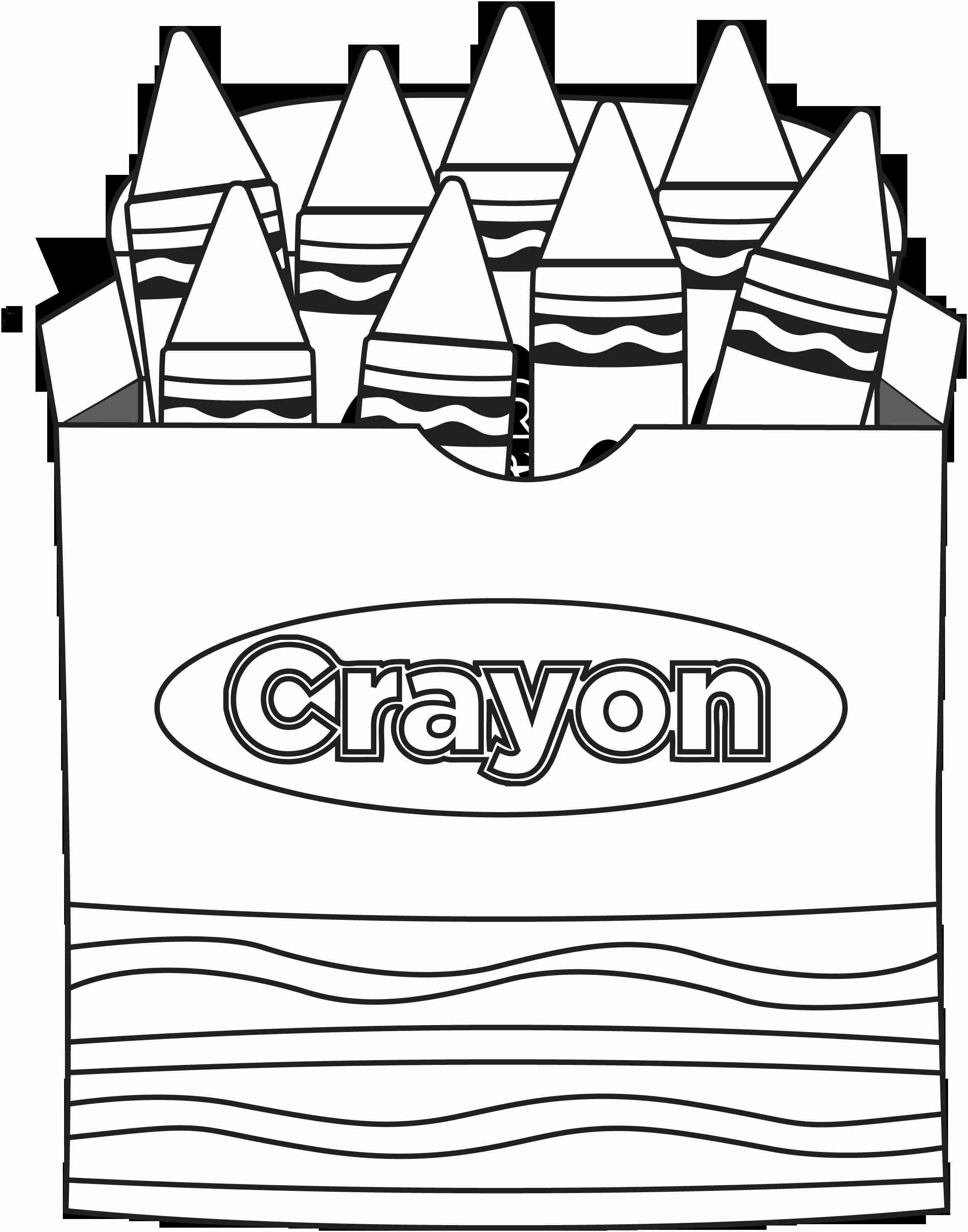 2235x2846 Crayon Clipart Colouring Page Pencil And In Color Throughout Box