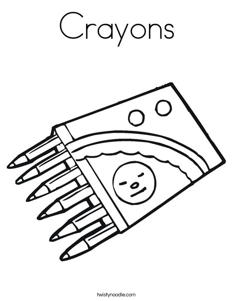 468x605 Crayons Coloring Page