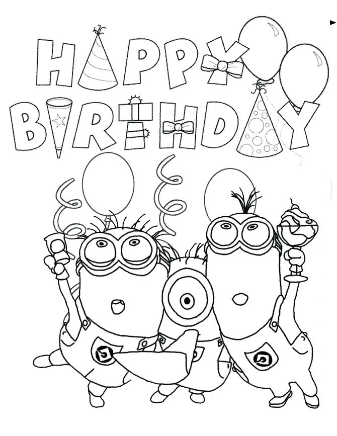 670x867 Birthday Color Pages Best Birthday Coloring Pages Ideas On Mouse