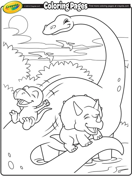 420x560 Have Fun Coloring In This Adorable Scene Of Dinosaur Friends