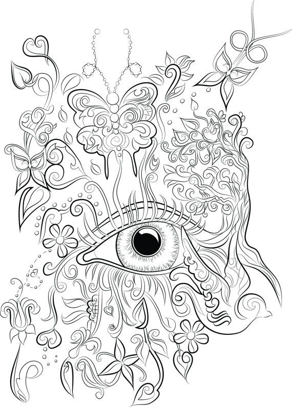 570x795 Colouring Pages Digital Download Pdf Print Color Adult