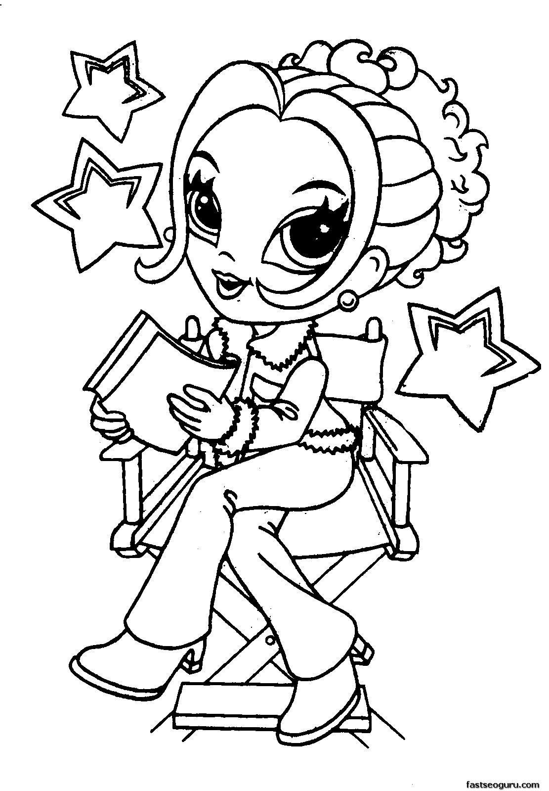1111x1599 Cute Girl Coloring Pages Print Download