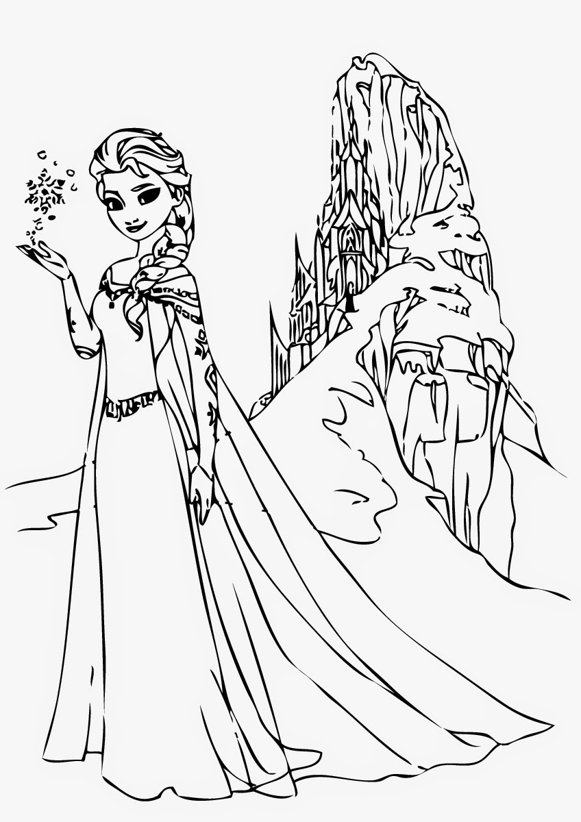 848x1200 Elsa Coloring Pages