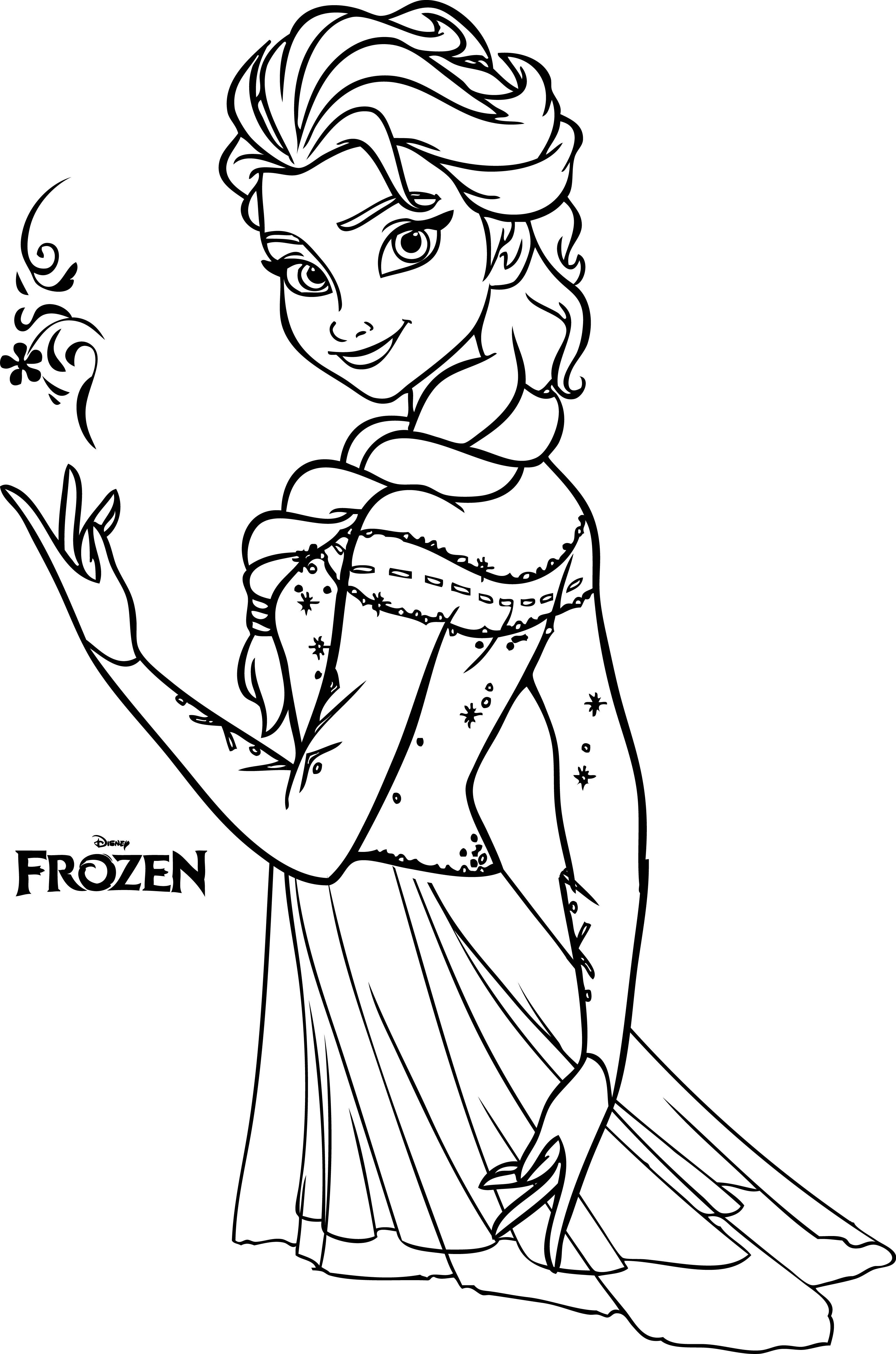 3290x4970 Elsa Coloring Pages Page For Preschool Face