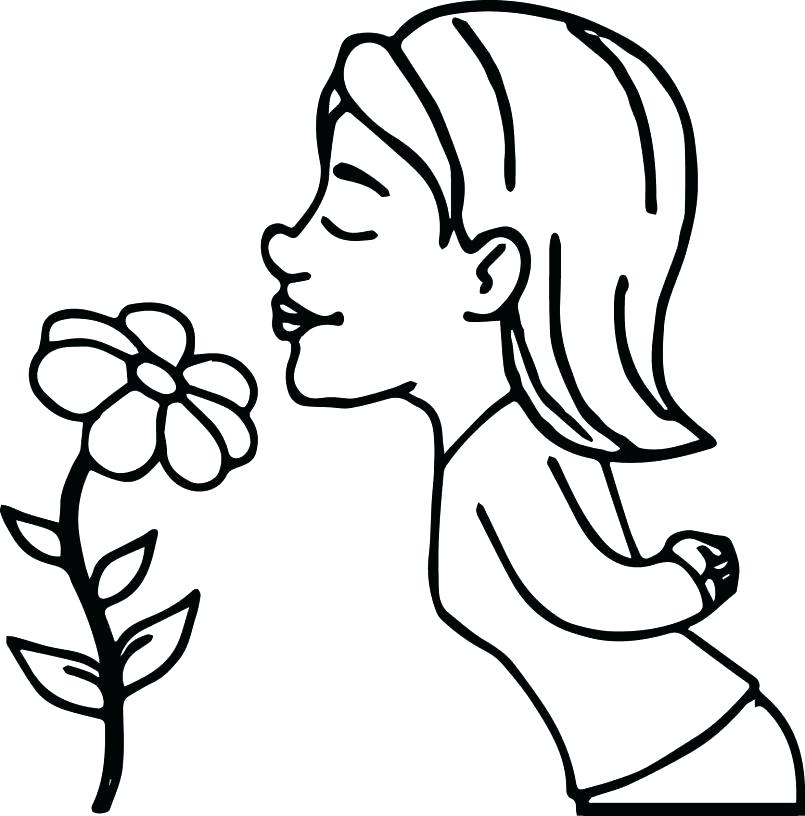 805x816 Coloring Pages For Girls Flowers Hearts And Flowers Coloring Pages