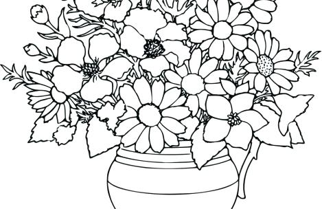 469x304 Hard Coloring Pages Of Flowers Flower Hard Coloring Pages