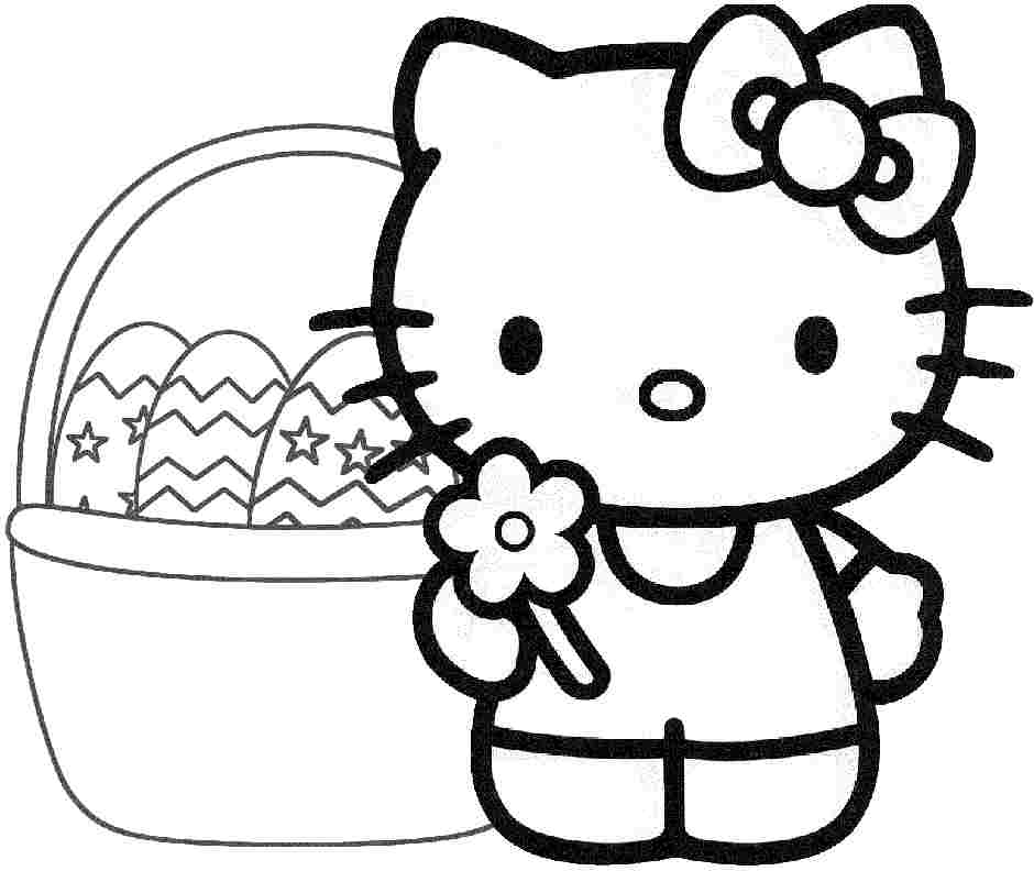 940x792 Hello Kitty Easter Coloring Pages To Download And Print For Free