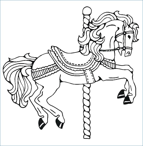 600x612 Barbie Horse Coloring Page