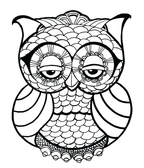 600x699 Cute Owl Coloring Page Girl Owls Coloring Pages Fresh Free