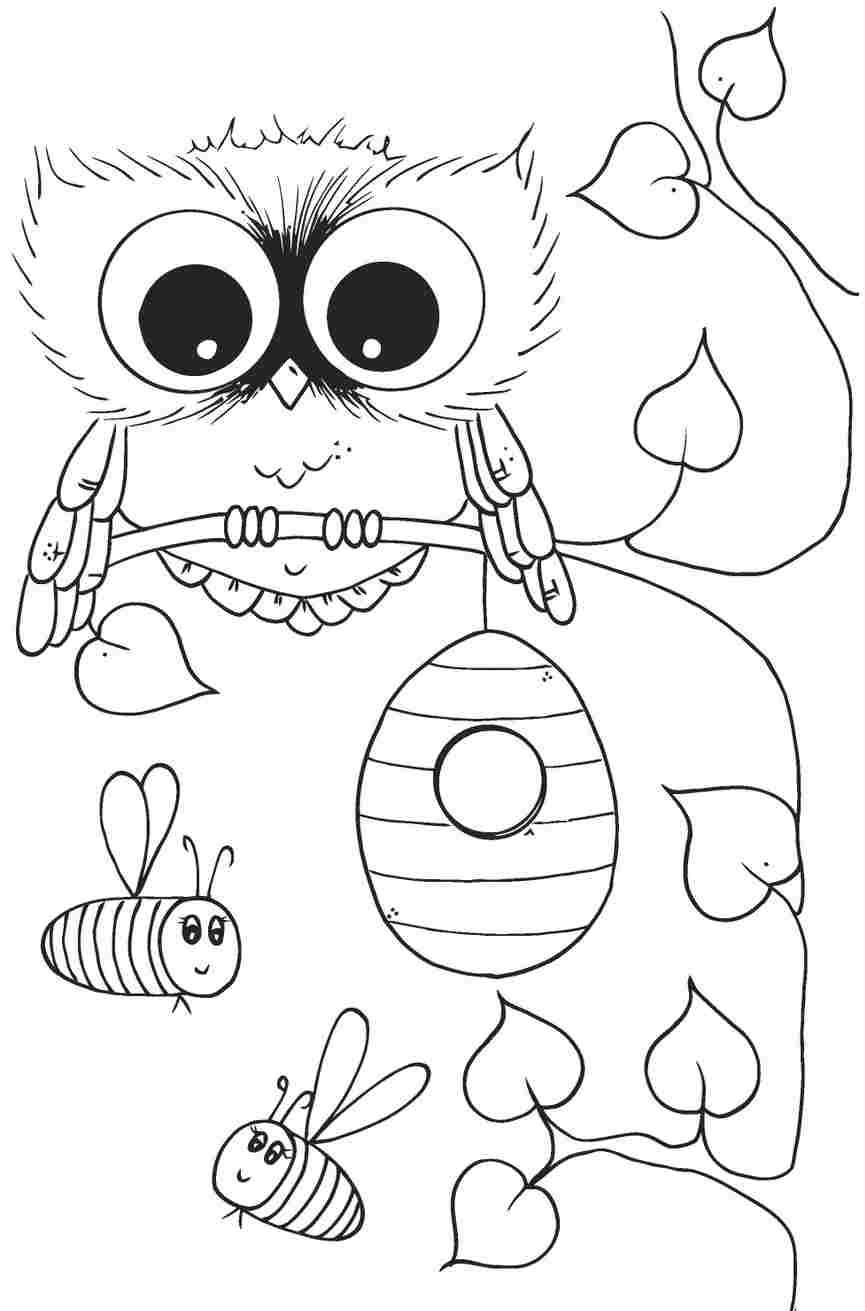 865x1311 Cute Owl Coloring Pages For Girls Printable Arresting Girl Acpra